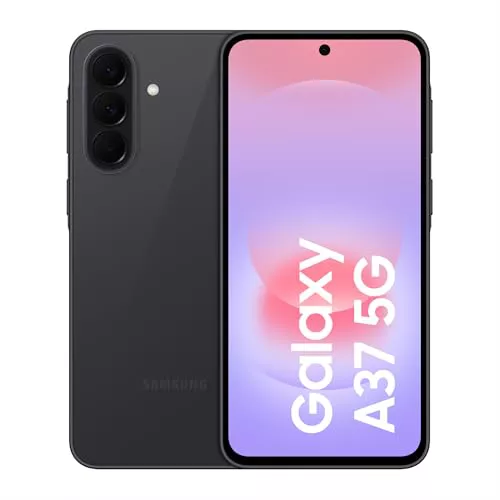 Samsung Galaxy A37 5G, 128GB, Móvil Fino con IA, 8GB, Gran Angular 50MP, Autonomía 2 Días, Batería 5000 mAh, IP68, Garantía del Fabricante 3 Años + 1 Año Extra, Color Gris (Versión Española)