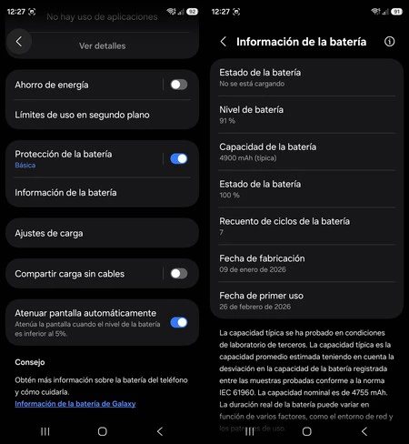 Estado de la batería