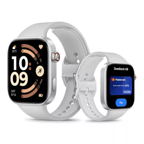 XIAOMI Redmi Watch 6 NFC, Reloj Inteligente Mujer y Hombre, Pantalla AMOLED 2.07'', Monitoreo cardíaco,sueño y estrés, 150+ Modos Deportivos, 24 Días de Batería, 5ATM, GPS, iOS & Android,Gris