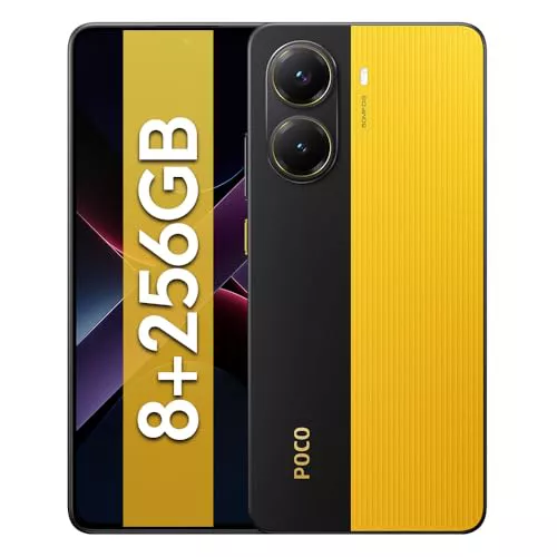 XIAOMI POCO X7 Pro - Smartphone de 8+256GB, Pantalla CrystalRes 1.5K 120Hz AMOLED, MediaTek Dimensity 8400-Ultra, Cámara de 50 MP, 90W HyperCharge, Cargador no Incluido, Amarillo (Versión ES)