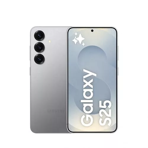 Samsung Galaxy S25 256GB Teléfono Móvil con IA, Galaxy AI, 12GB RAM, Cámara 50MP, Dual SIM, IP68, Garantía del Fabricante 3 Años + 1 Año Extra, Color Gris (Versión Española)