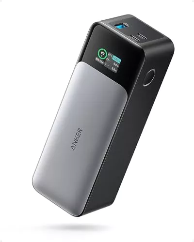 Anker Power Bank Carga Rapida 737, Cargador Portátil de 24,000 mAh y con 3 Puertos, 140 W, Compatible con iPhone Serie 17/16/15/14, Samsung, MacBook