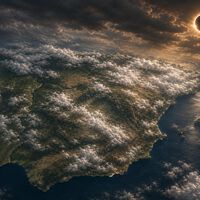 El mapa de la AEMET que adelanta la visibilidad del eclipse en cada lugar de España, según la expectativa de nubosidad