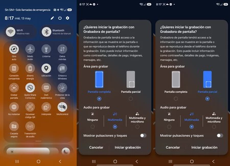 grabación pantalla Galaxy