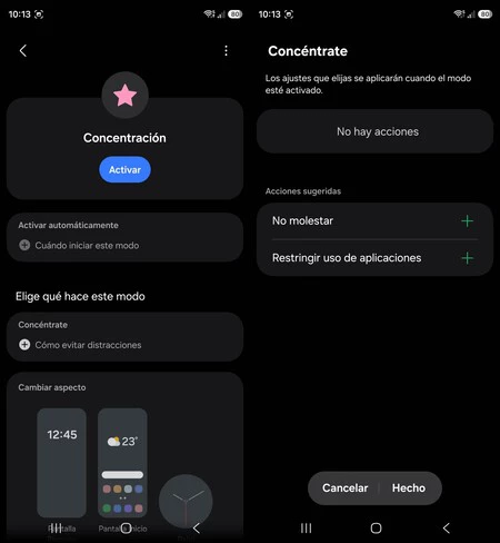 Modo Concentración