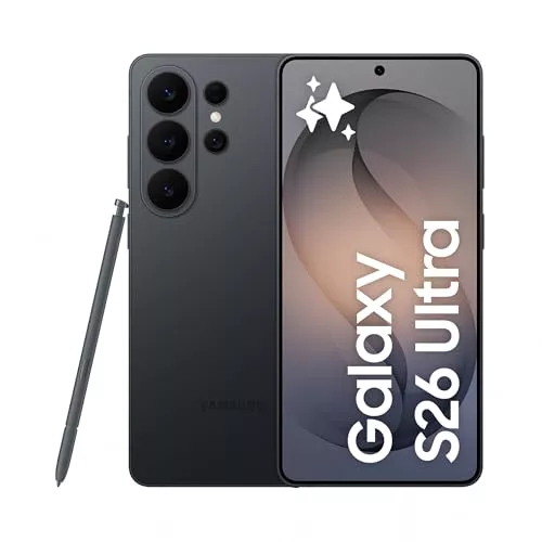 Samsung Galaxy S26 Ultra, 1TB, Smartphone con Galaxy AI, Cámara 200MP, 16GB RAM, Batería 5000mAh, Garantía del Fabricante 3 Años+1 Año Extra, Color Negro (Versión Española)
