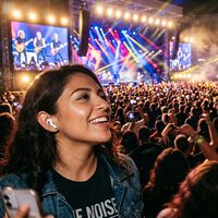 No es una moda: mucha gente va a los conciertos con los AirPods en las orejas y hay una explicación sencilla