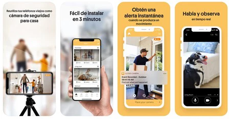 Capturas de pantalla promocionales de la app de Alfred para iOS
