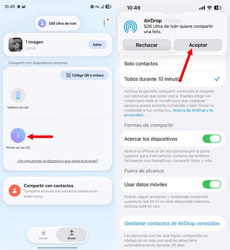 Quick Share Con Airdrop
