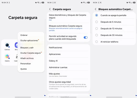 Ajustes Carpeta Segura